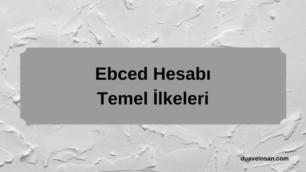 Ebced Hesabı