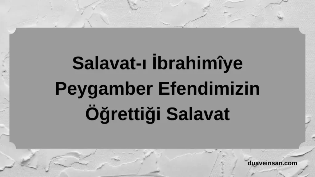 Salavat-ı İbrahimîye